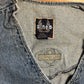90's Harley Davidson Biker Blues Denim Leather Button Up Vest - Medium - 21" x 25"