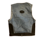 90's Harley Davidson Biker Blues Denim Leather Button Up Vest - Medium - 21" x 25"