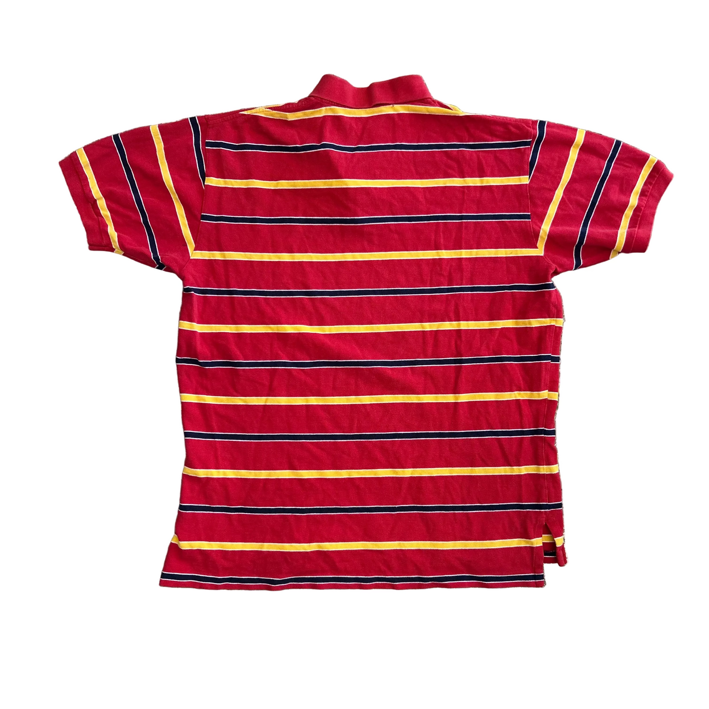 Polo RalPH Lauren Red Yellow Cotton Polo Shirt - XLarge - 24" x 29.5"