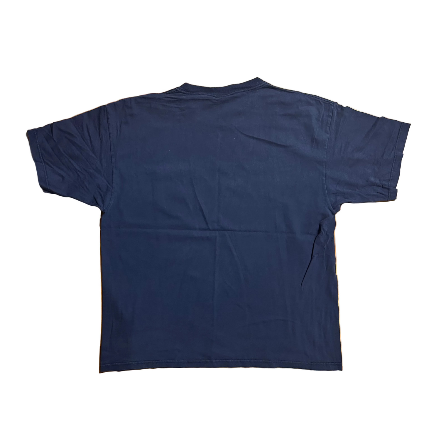 90’s Walt Disney World Embroidered Red Mickey Mouse Silhouette Navy Blue Pocket Tshirt - XLarge - 24" x 29"