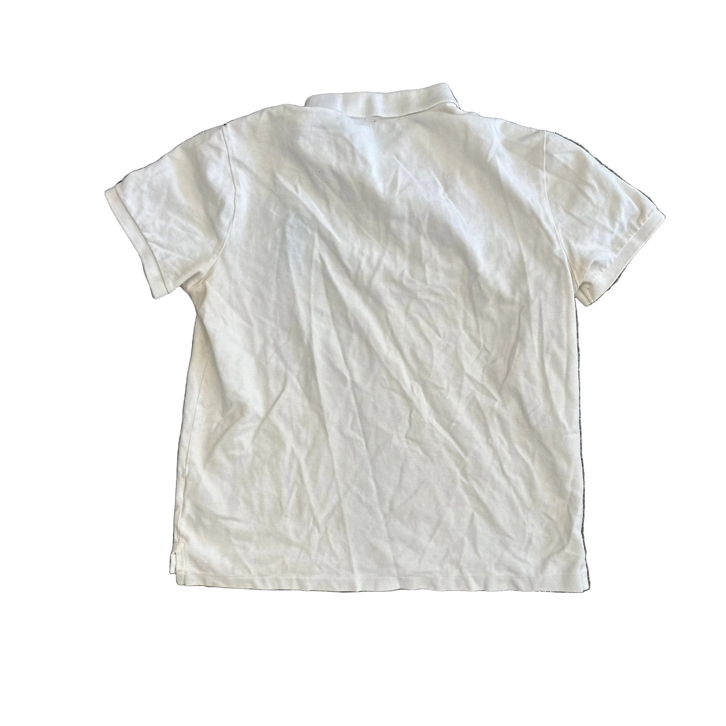 Polo RalPH Lauren Big Pony Custom Slim Fit White Polo Shirt - Large - 22" x 25.5"