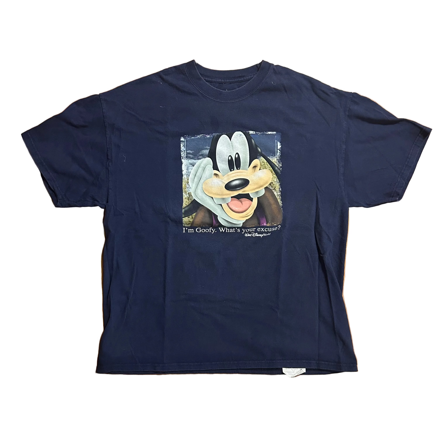Walt Disney World I’m Goofy What’s Your Excuse Navy Blue Tshirt - Large - 22" x 27.5"