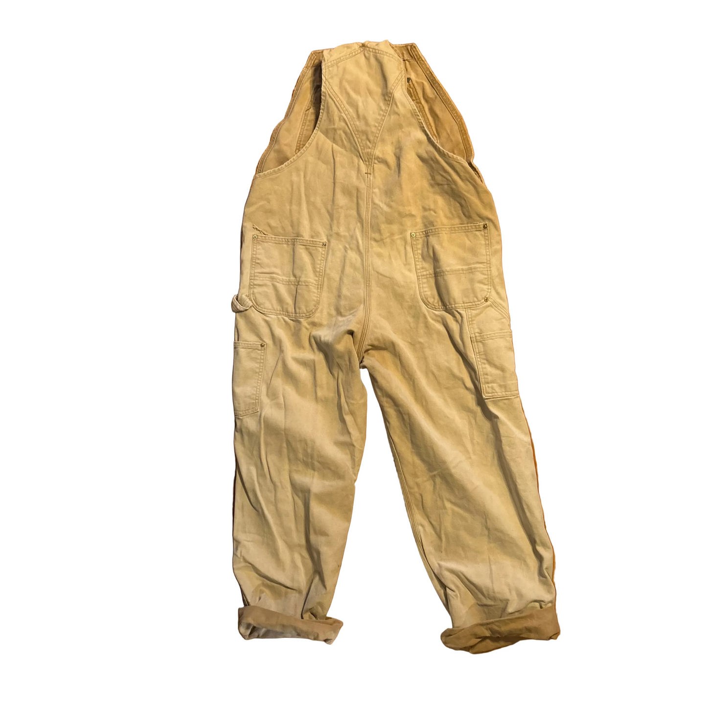 Carhartt Carphartt Khaki Denim Carpenter Overall Pants - 42" x 30"