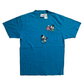 Disney Mickey Minnie Mouse Date Embroidered Teal Blue Pocket Tshirt - Small - 19" x 27"