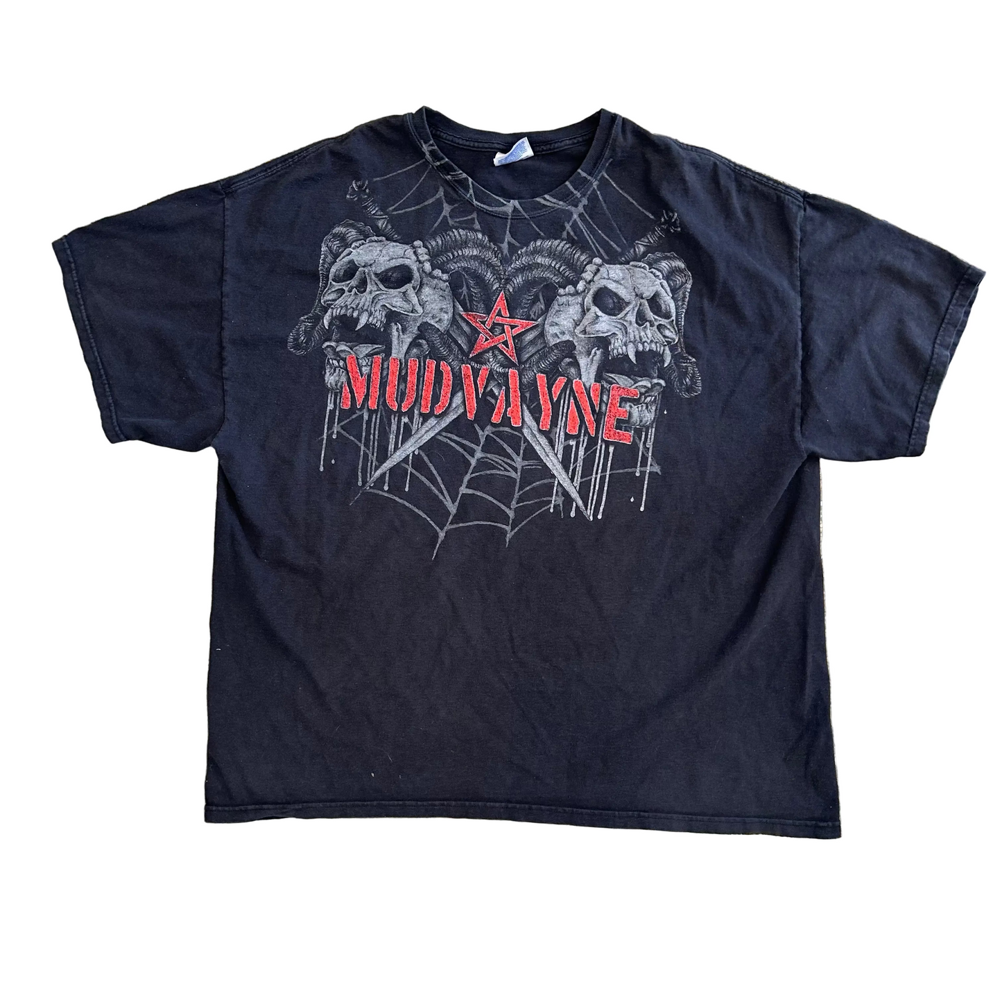 Hanes Mudwayne Y2K Black Tshirt - XLarge - 24" x 29"