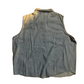 00’s Looney Tunes Tweety Bird Embroidered Denim Button Up Collared Tanktop Sleeveless Shirt - XLarge - 28" x 29"