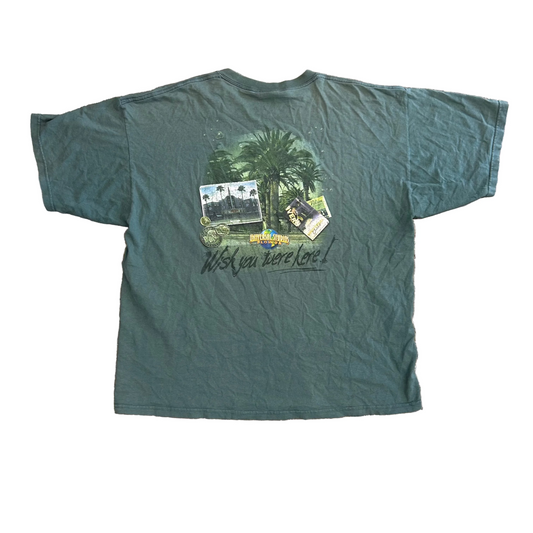 Universal Studios Florida Wish You Were Here Green Faded Tshirt A XLarge - 26" x 30"