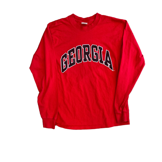 Georgia MJ Soffee Red Longsleeve Shirt - Small - 19" x 26"