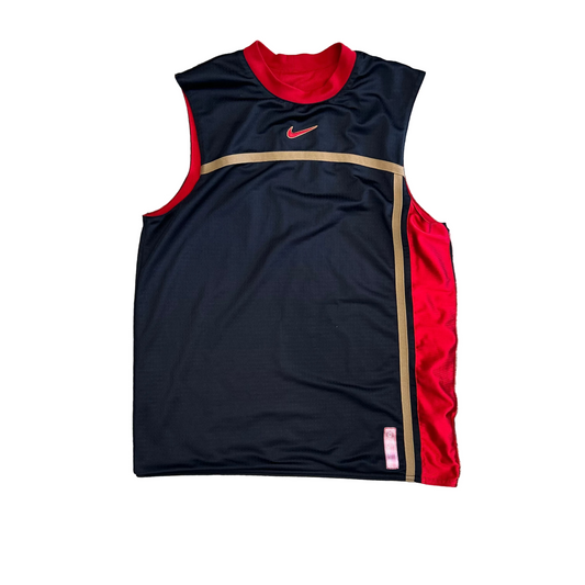 Nike Basketball Black Red Reversible Jersey Tanktop Shirt - Medium - 21" x 28"