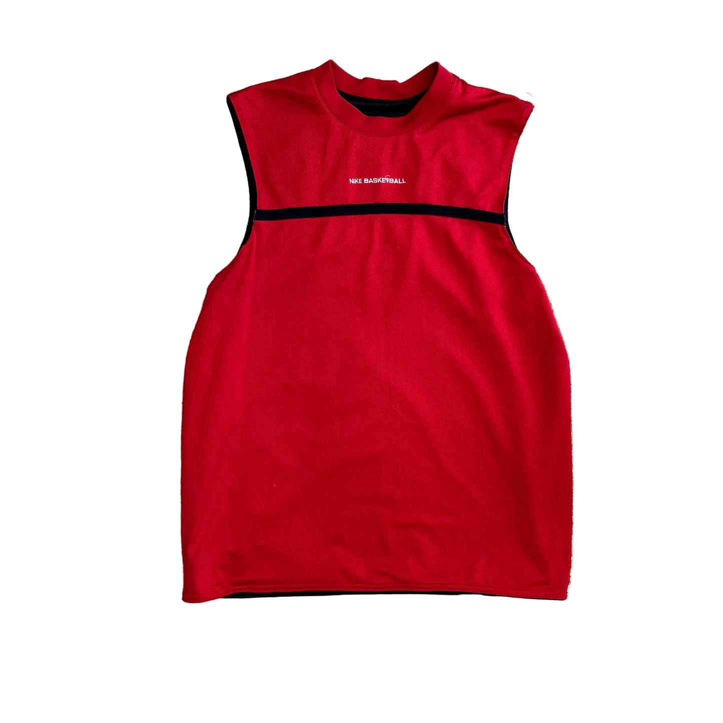 Nike Basketball Black Red Reversible Jersey Tanktop Shirt - Medium - 21" x 28"