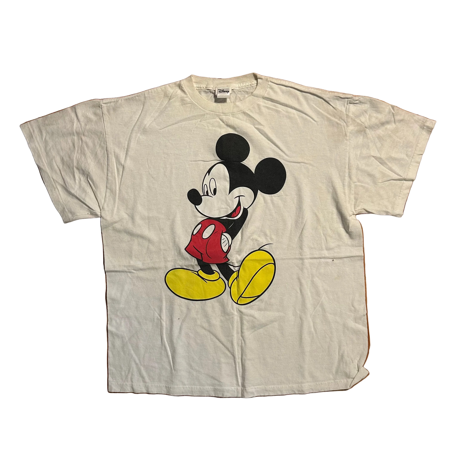 Disney Mickey Mouse White Tshirt - Large - 22" x 25.5"