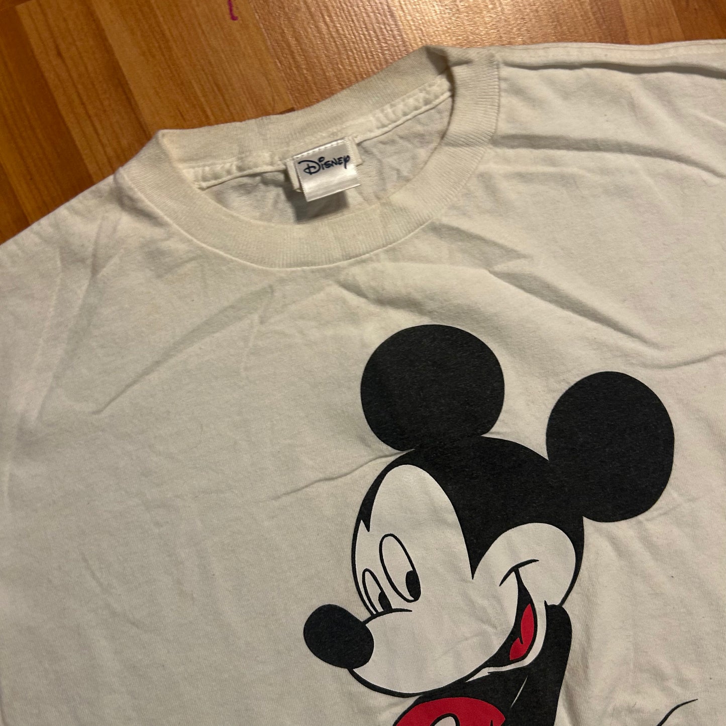 Disney Mickey Mouse White Tshirt - Large - 22" x 25.5"