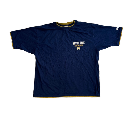 Russell Athletics Notre Dame Fighting Irish Navy Blue Tshirt - XLarge - 26" x 28"