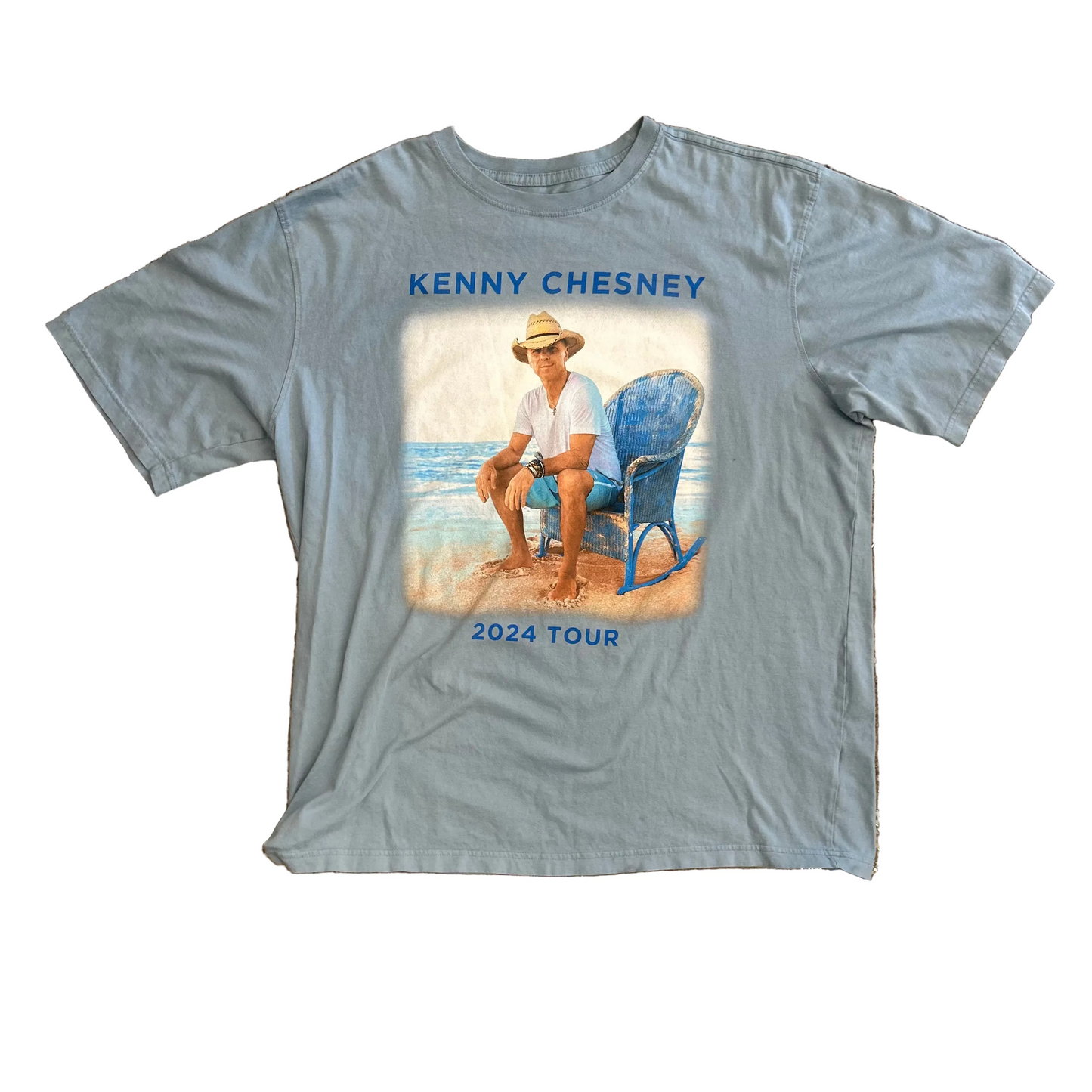 2024 Kenny Chesney Blue Chair Music Tour Tshirt - XLarge - 24" x 30"