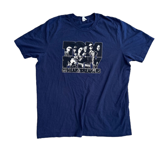 Tom Petty and The Heartbreakers 2017 Music Tour Navy Blue Tshirt - XLarge - 25" x 31"