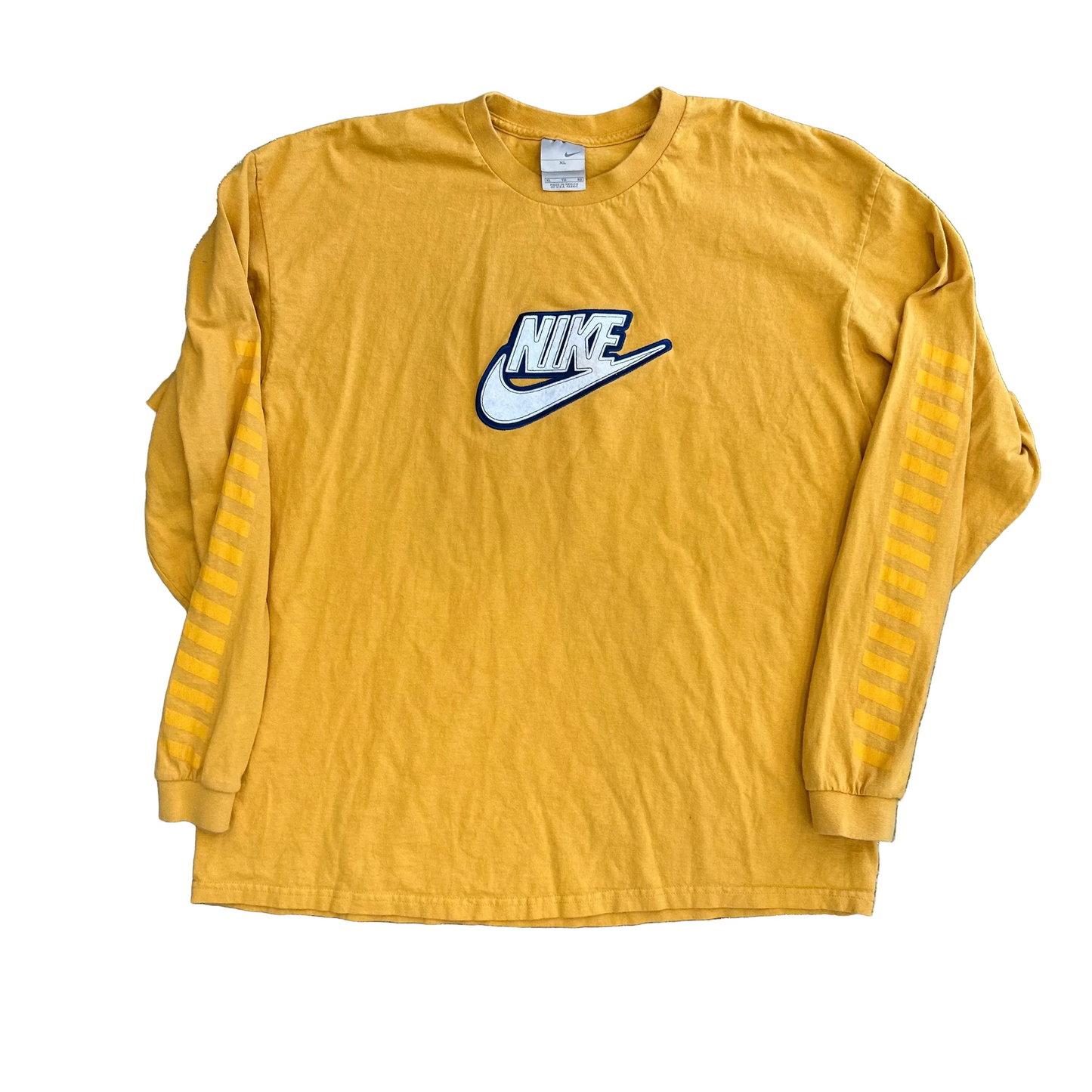 00’s Nike Yellow Longsleeve Shirt - XLarge - 25" x 30"