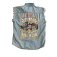 2017 Bikerwear Sturgis Motorcycle Denim Cutoff Shirt - XLarge - 26" x 32"