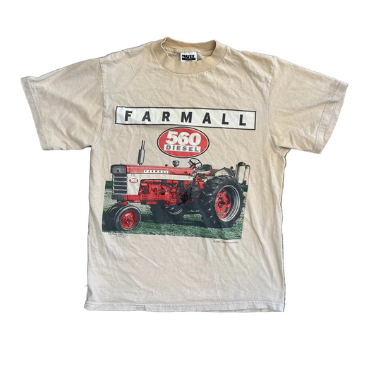 Tultex Farmall 560 Diesel Tractor Tan Tshirt - Medium - 20" x 26"
