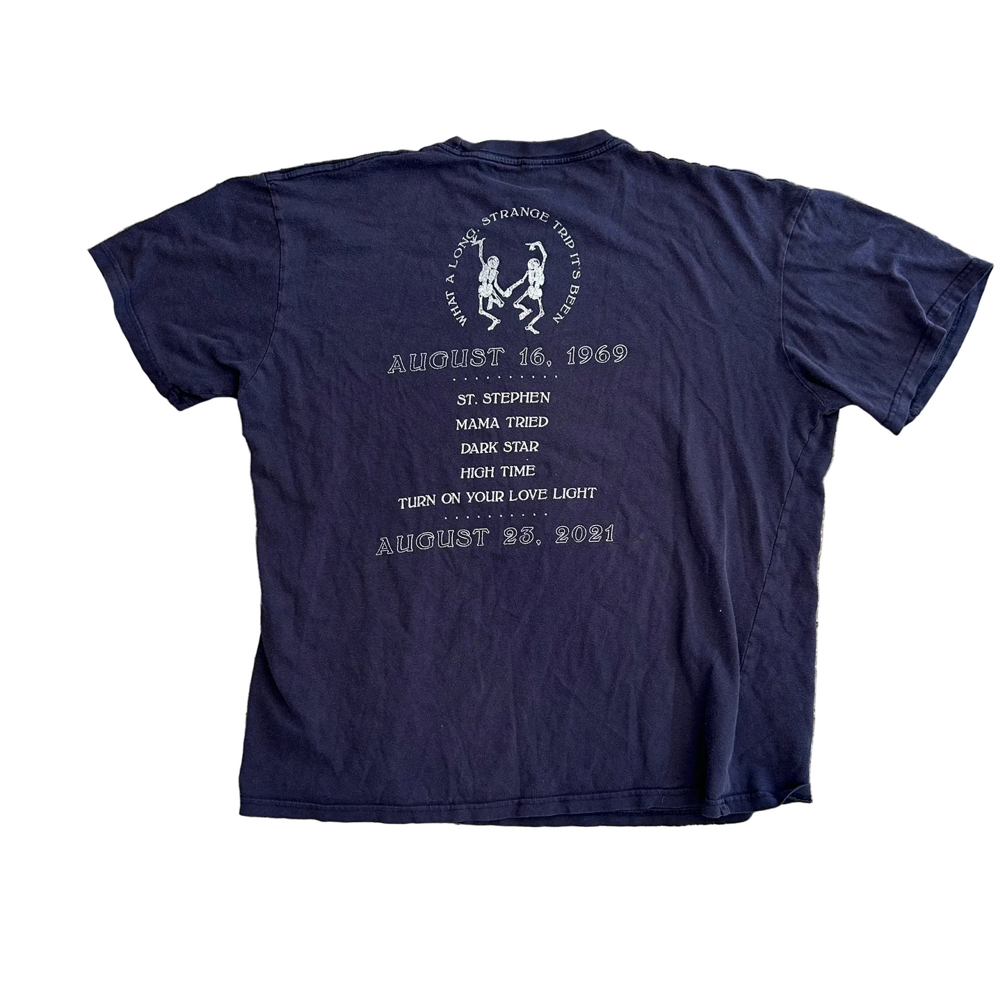 2021 Dead and Company Navy Blue Tshirt - XLarge - 25" x 28"