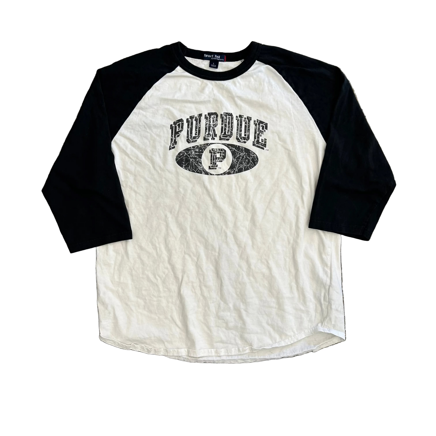 Sport Tek Purdue University Raglan Longsleeve Shirt - Large - 23" x 28"