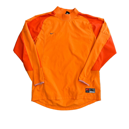 00’s Nike Team Orange Dri Fit Longsleeve Shirt - XLarge - 24" x 32"