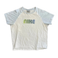 00's Nike Spellout Baby Blue White Tshirt - Medium - 20" x 22"