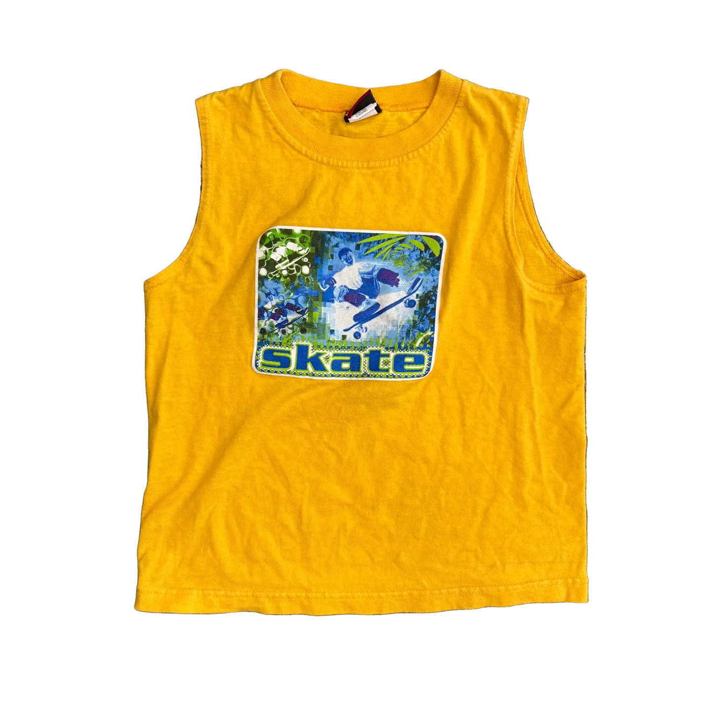 Prospirit Skate Video Game Yellow Tank Top Shirt - XSmall - 15.5" x 19"