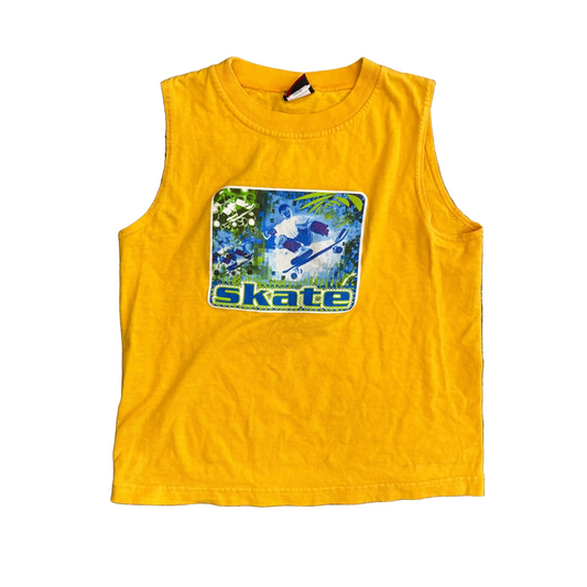 Prospirit Skate Video Game Yellow Tank Top Shirt - XSmall - 15.5" x 19"