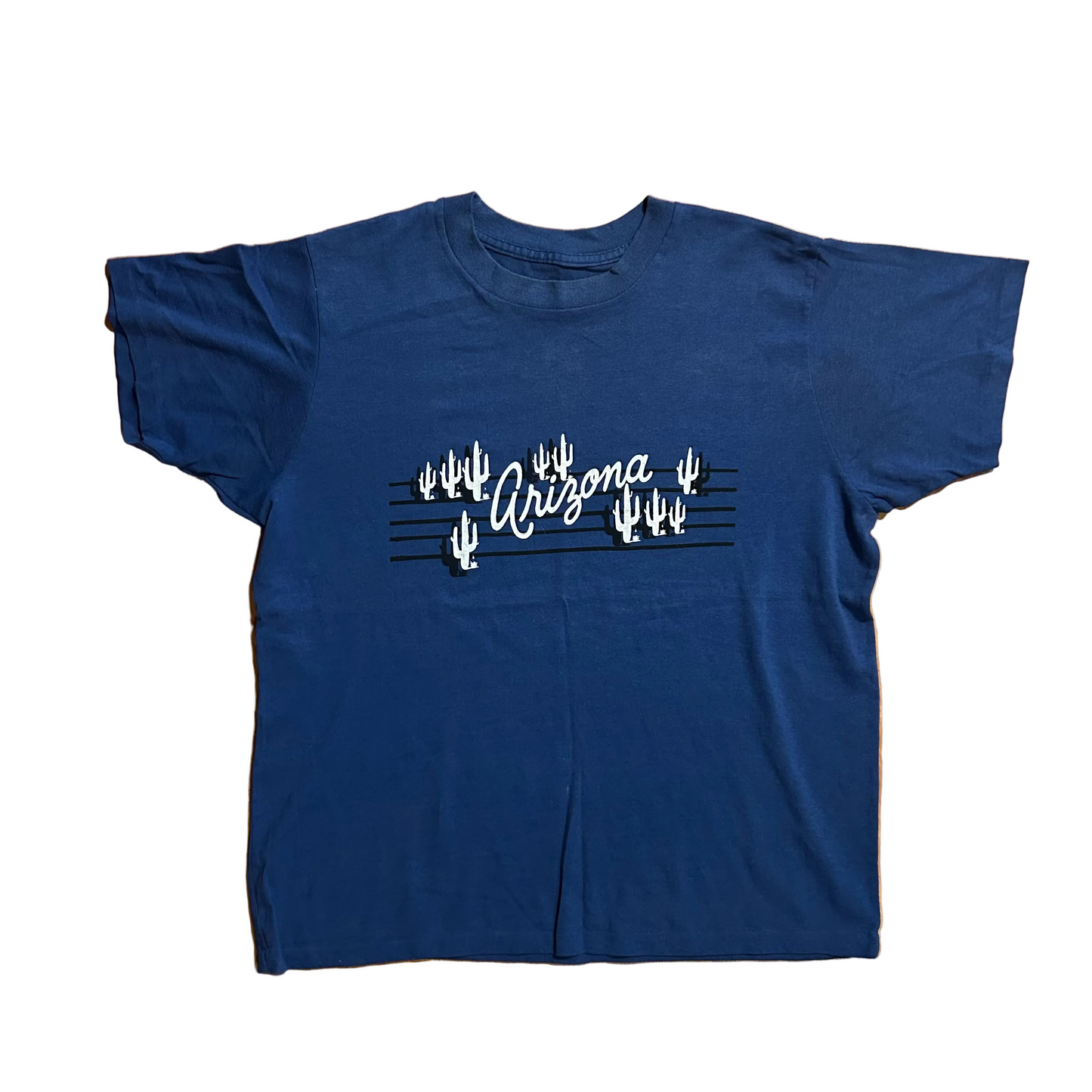 80/90’s Arizona Cactus Blue Tshirt - Large - 22" x 25"