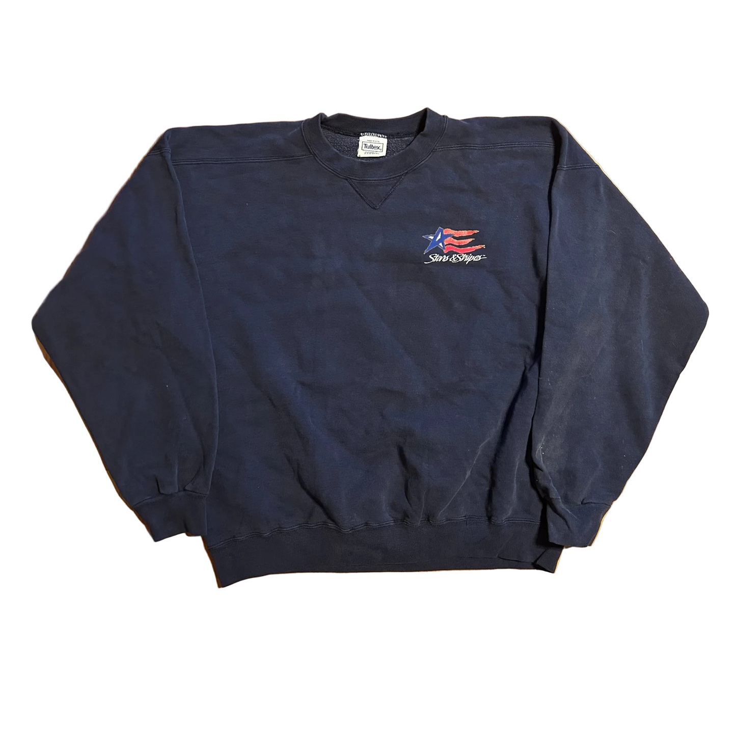 90's Tultex America's Cup Defense Team Navy Blue Crewneck Sweatshirt - XLarge - 26" x 27"