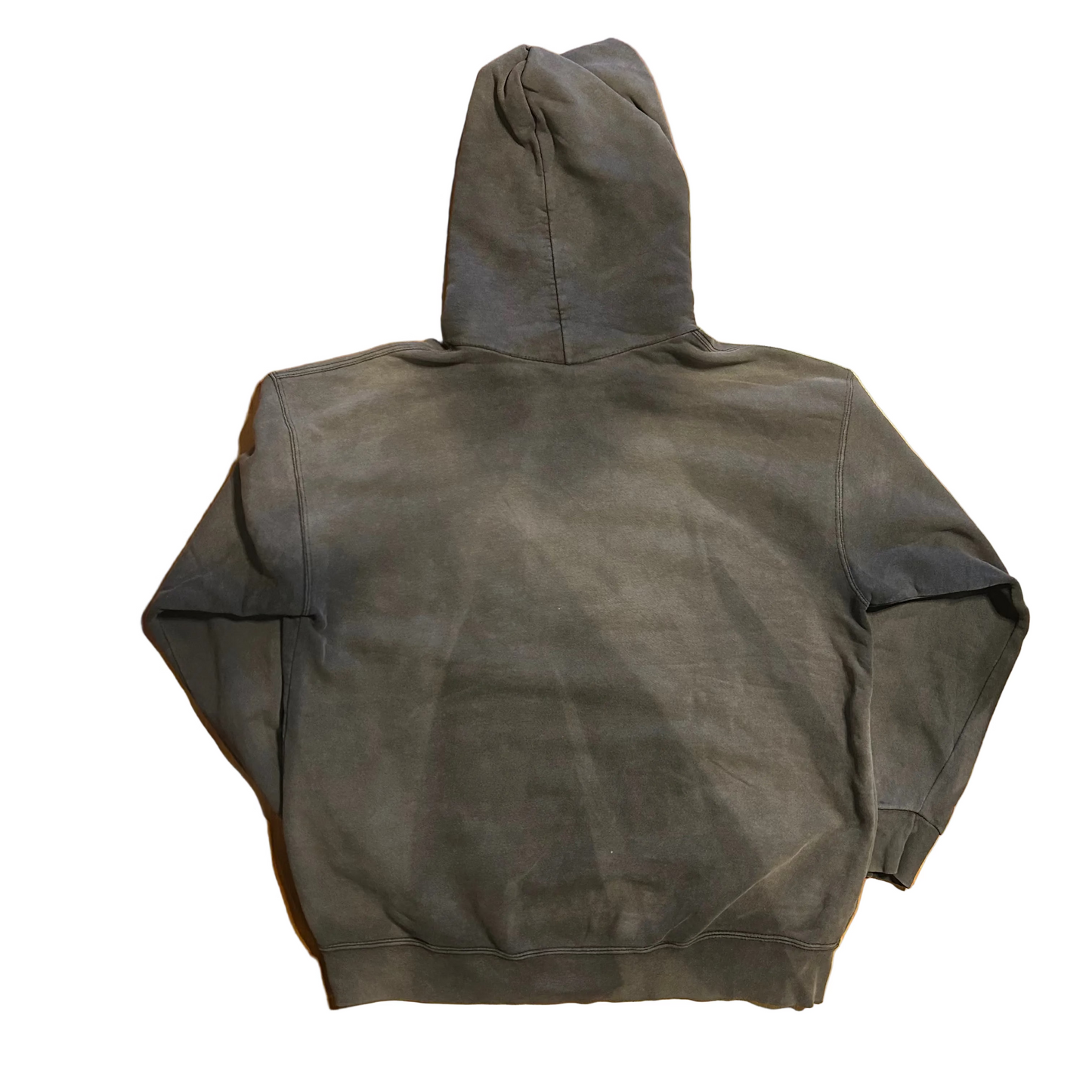 90's Nutmeg Pittsburgh Steelers NFL Faded Black Grey Hoodie Sweatshirt - XLarge - 24" x 27"