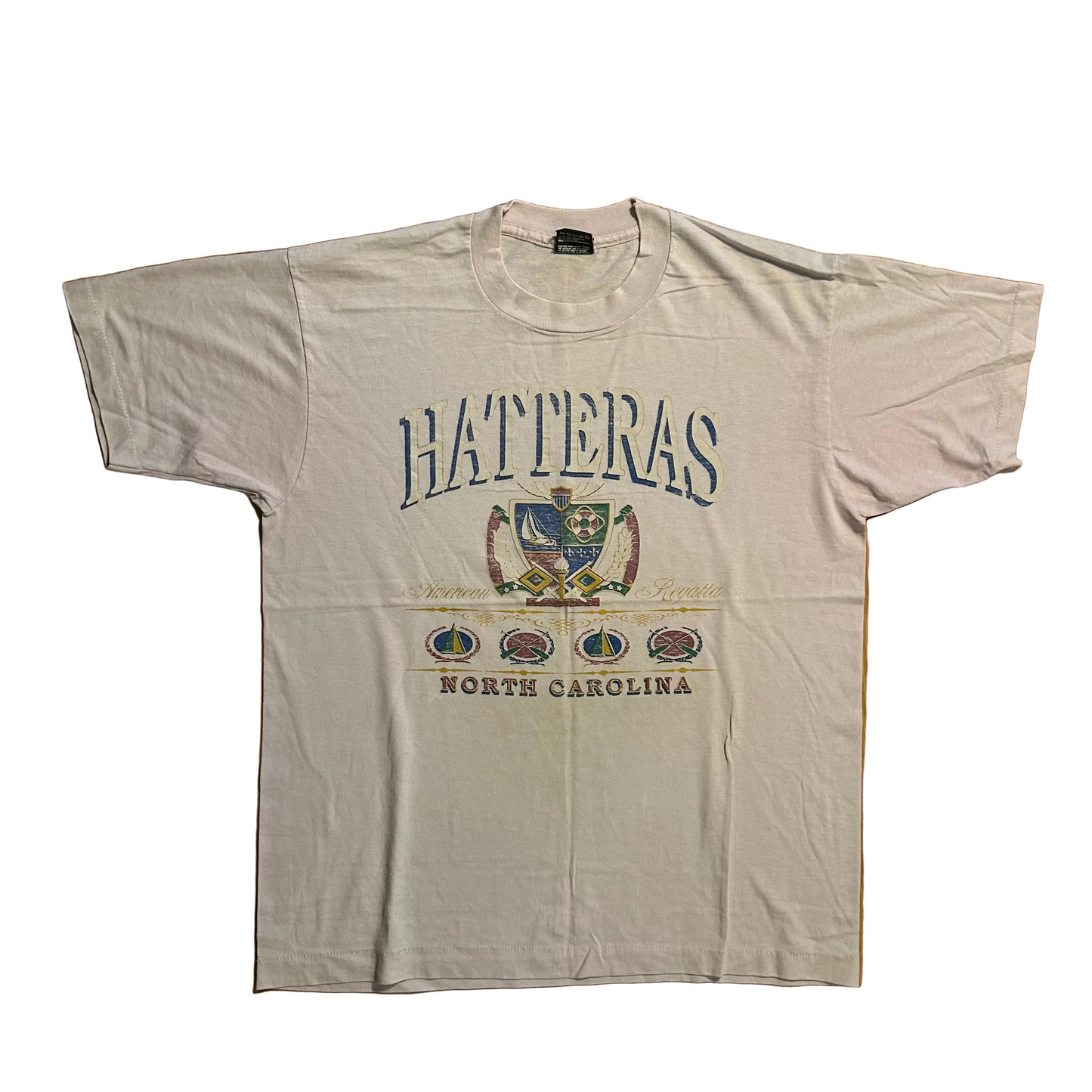90’s Screen Stars Hatteras North Carolina Pink Tshirt - Large - 22" x 28"