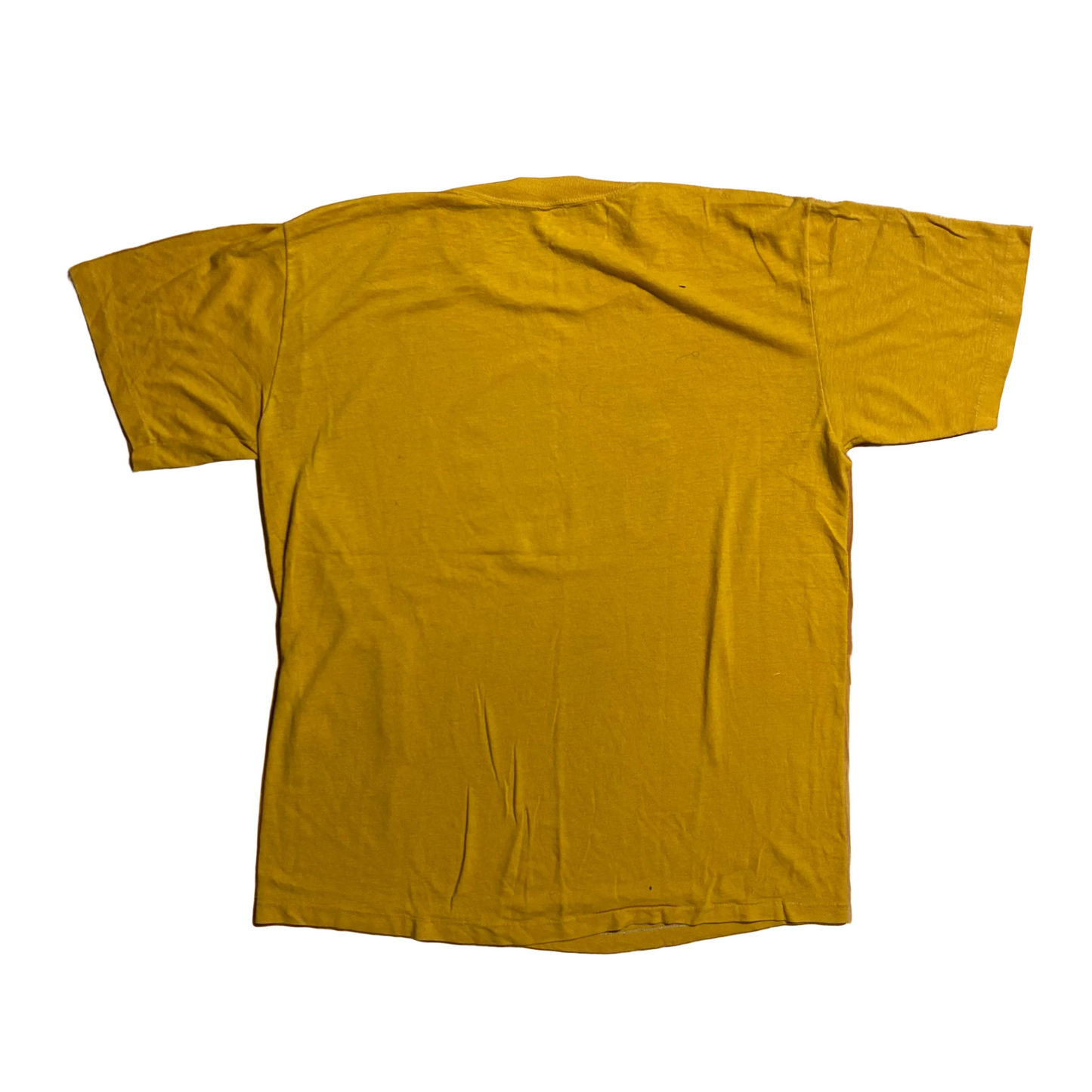 70/80’s Velva Sheen Holy Trinity Baptist Yellow Paper Thin Soft Tshirt - Large - 22" x 28"