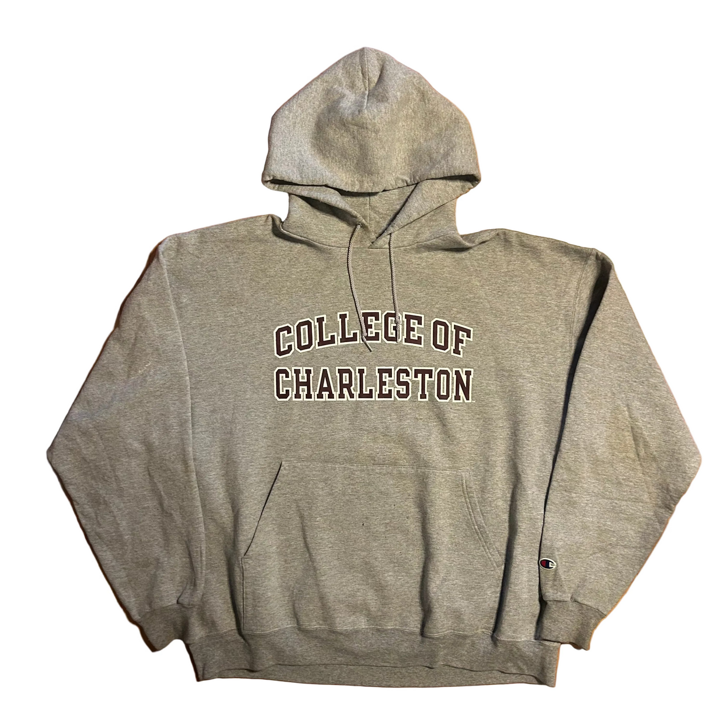 Champion College of Charleston University Grey Hoodie Sweatshirt - XLarge - 26" x 27"