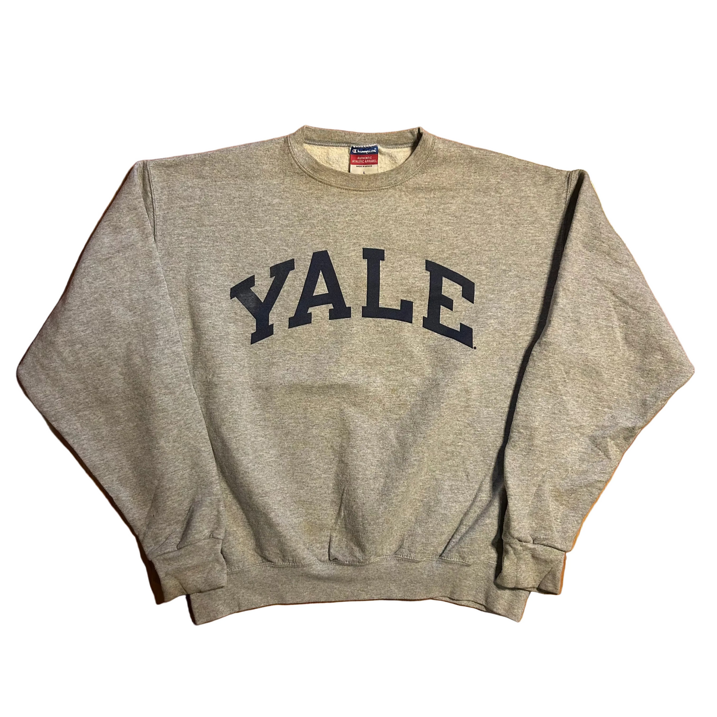Champion Yale University Grey Crewneck Sweatshirt - XLarge - 24" x 25"