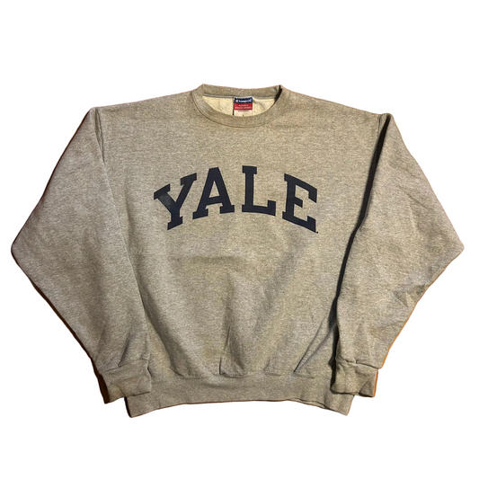 Champion Yale University Grey Crewneck Sweatshirt - XLarge - 24" x 25"