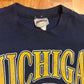 90's Nutmeg University of Michigan Navy Blue Crewneck Sweatshirt - Large - 22" x 25.5"