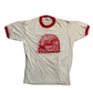 80's Hanes Poly Cotton Memphis Arts Council July 4th Star Spangled Celebration White Red Ringer Tshirt - Small - 18" x 24"