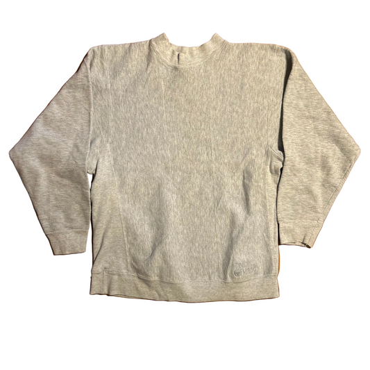 90's Taylor Made Reverse Weave Don't Hold Back Blank Grey Crewneck Sweatshirt - Large - 22" x 28"
