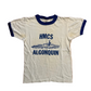 80’s HMCS Algonquin DDG 283 Canadian Naval Destroyer Blue White Ringer Tshirt - XSmall - 16" x 22"