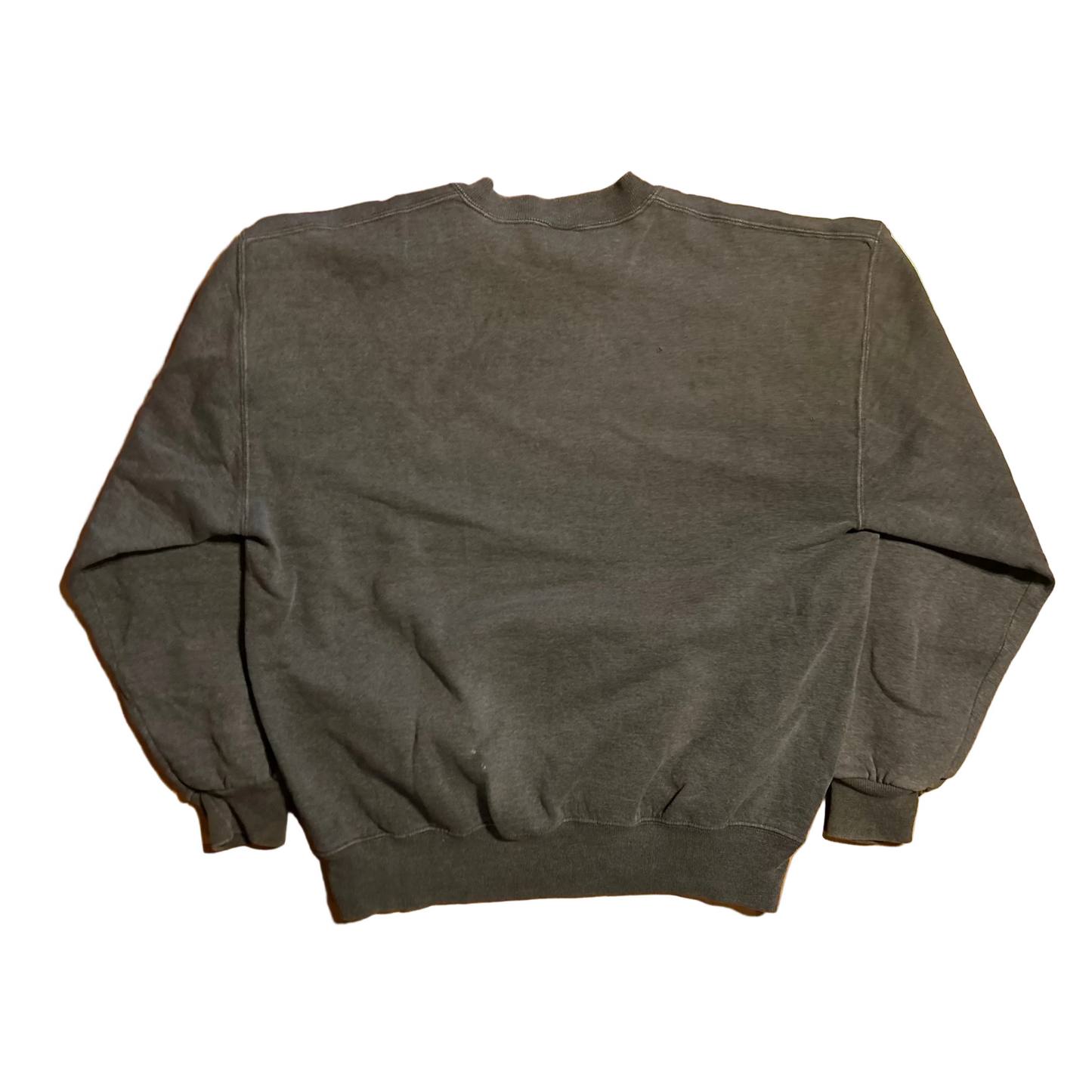 90's Russell Athletics Blank Grey Crewneck Sweatshirt - Large - 23" x 25"