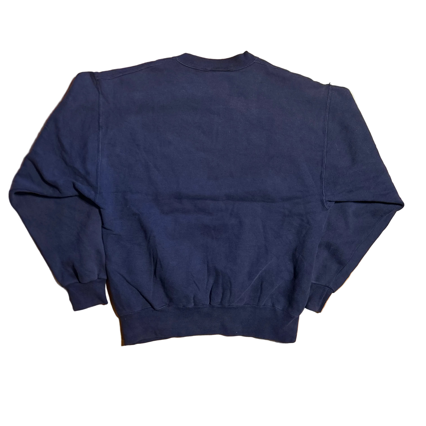 90's Russell Athletic LL Bean Navy Blue Blank Crewneck Sweatshirt - Medium - 21" x 25"