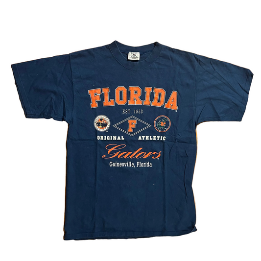 90's Galt Sand University Florida Gators College Navy Blue Tshirt - Medium - 21" x 30"