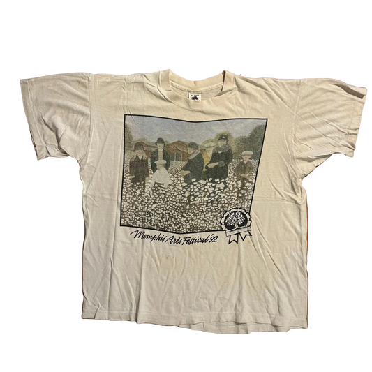 90’s FOTL Memphis Arts Festival White Tshirt - Large - 23.5" x 26"