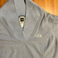 The North Face Light Blue Acrylic Polyester V Neck Fleece Sweatshirt - Small - 19" x 26"