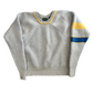 Colours Grey Yellow Blue Wool Sweater - Small - 18" x 21"