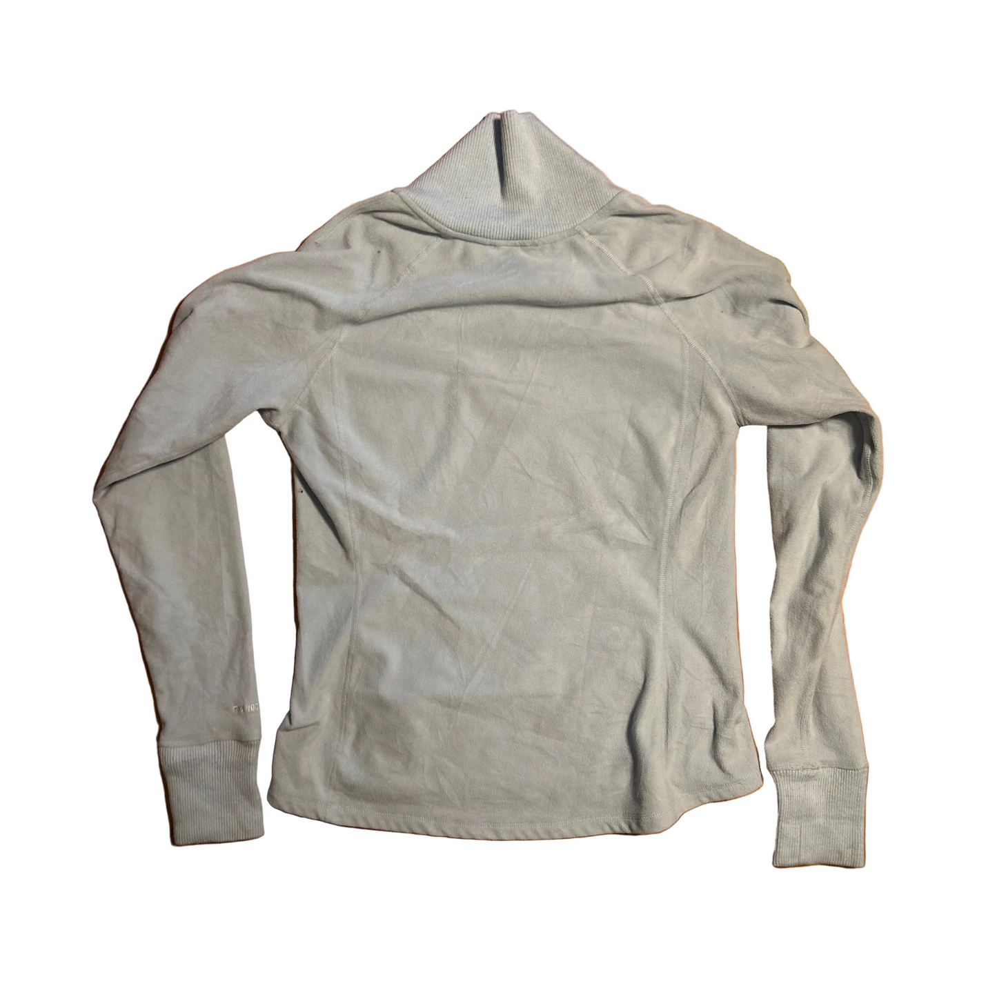 The North Face Light Blue Acrylic Polyester V Neck Fleece Sweatshirt - Small - 19" x 26"