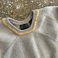 Colours Grey Yellow Blue Wool Sweater - Small - 18" x 21"