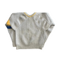 Colours Grey Yellow Blue Wool Sweater - Small - 18" x 21"