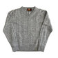 Sundowner Acrylic Nylon Blue Grey VNeck Sweater - Medium - 20" x 23.5"